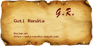 Guti Renáta névjegykártya